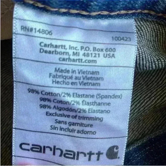 Carhartt Blaine Jean Original Fit Rugged Flex Jeans - Straight Leg Size 24W NWT - Picture 10 of 11